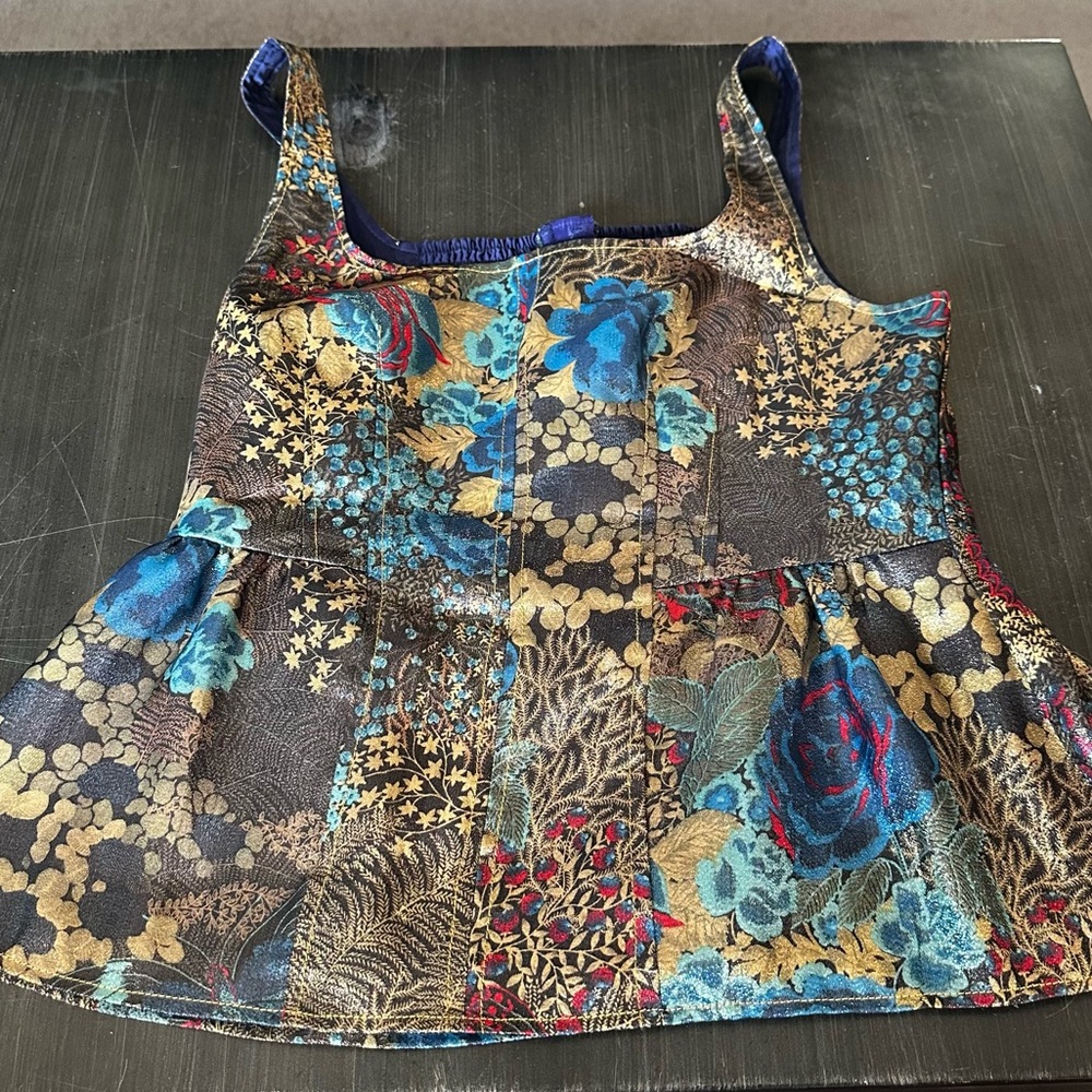 Anthropologie floral peplum top